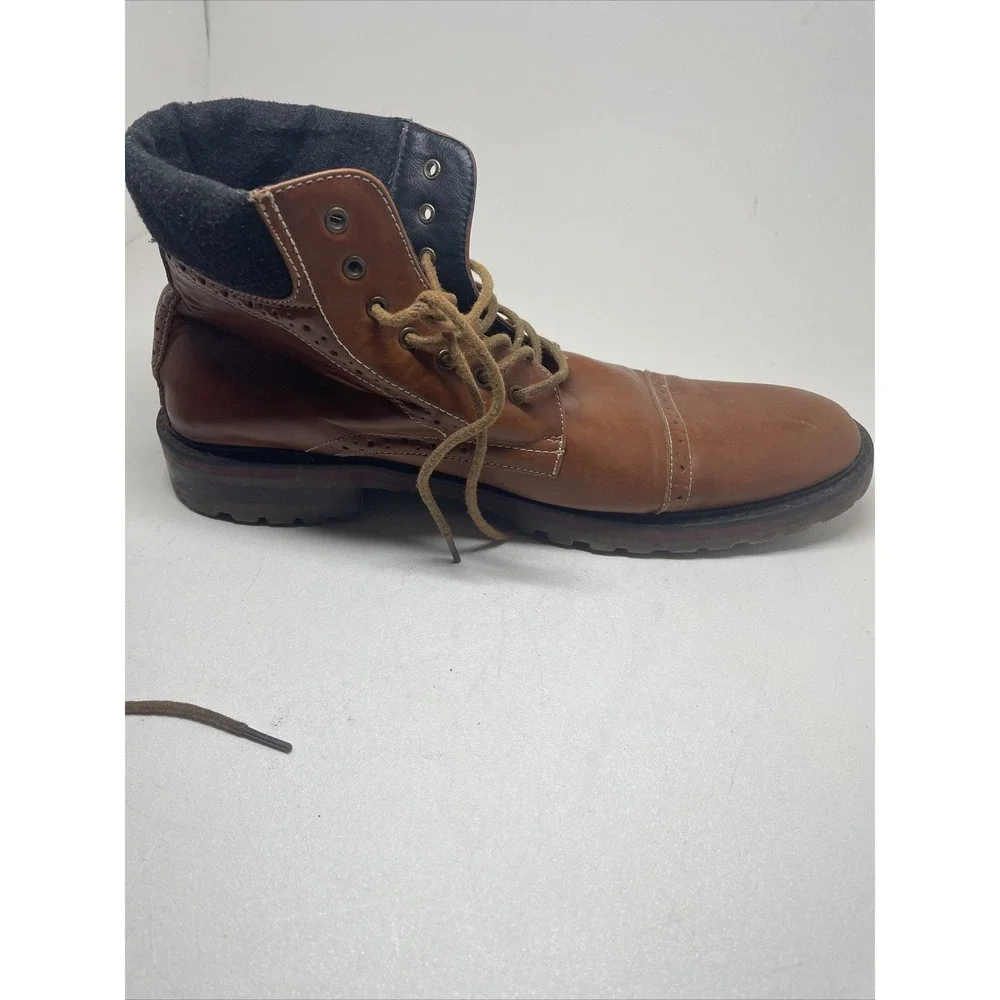 David Stone Boots Brown Faux Leather Size 13 M Men's‎ 032946